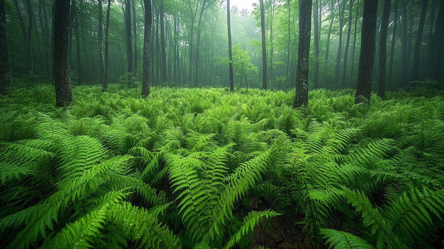 A picture of ferns exhibiting their fractal nature